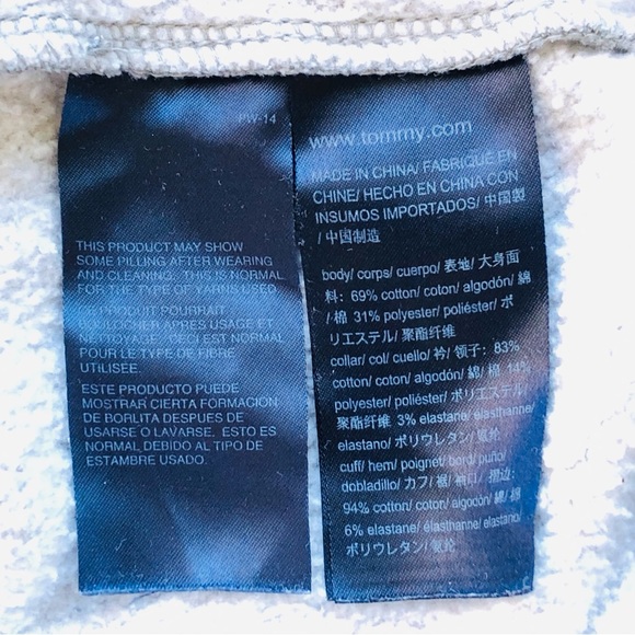 Tommy Hilfiger Y2K Spellout Logo Pullover Sweatshirt Jumper Mens Sz Large Preppy - Picture 6 of 6